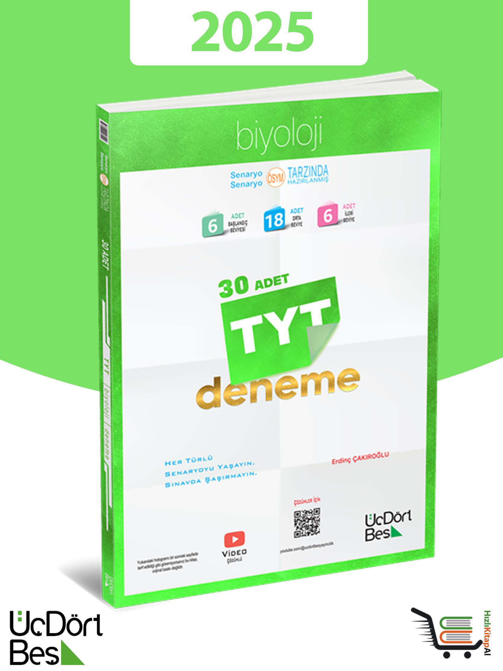 Üç Dört Beş Yayıncılık 345-2025 Model 30'Lu Tyt Biyoloji Denemesi Üç Dört Beş Yayıncılık 345-2025 Model 30'Lu Tyt Biyoloji Denemesi