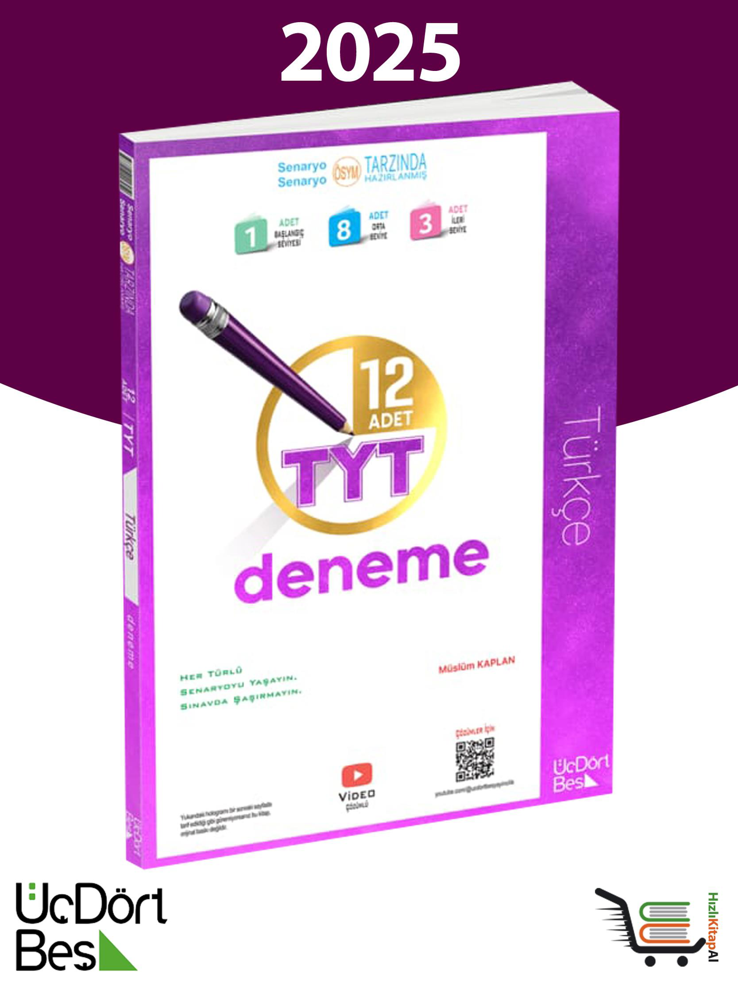 Üç Dört Beş Yayıncılık 345-2025 Model Tyt 12’Li Türkçe Denemesi