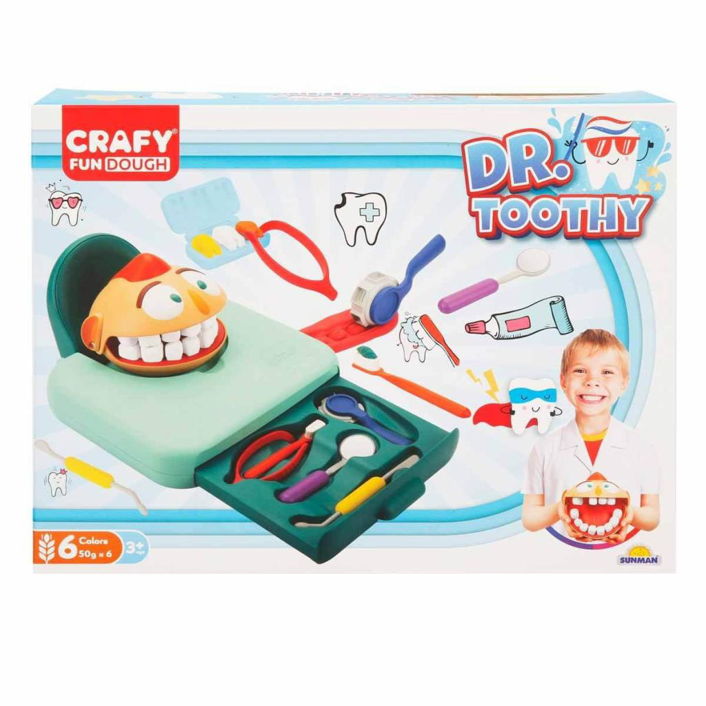 3455 Crafy Dr. Toothy Oyun Hamuru Seti 15 Parça -