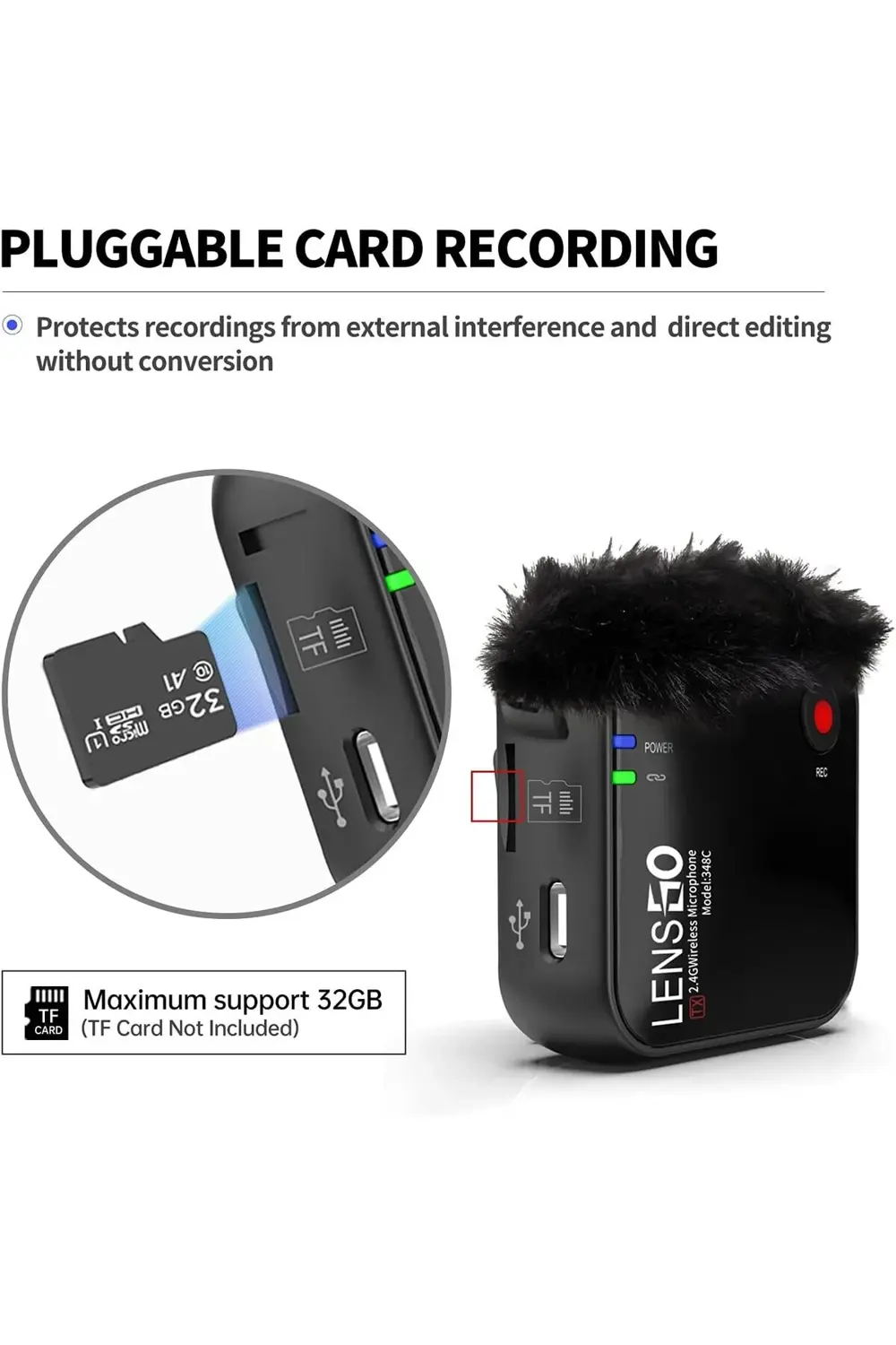 348C 1V2 Kablosuz İkili Yaka Mikrofonu