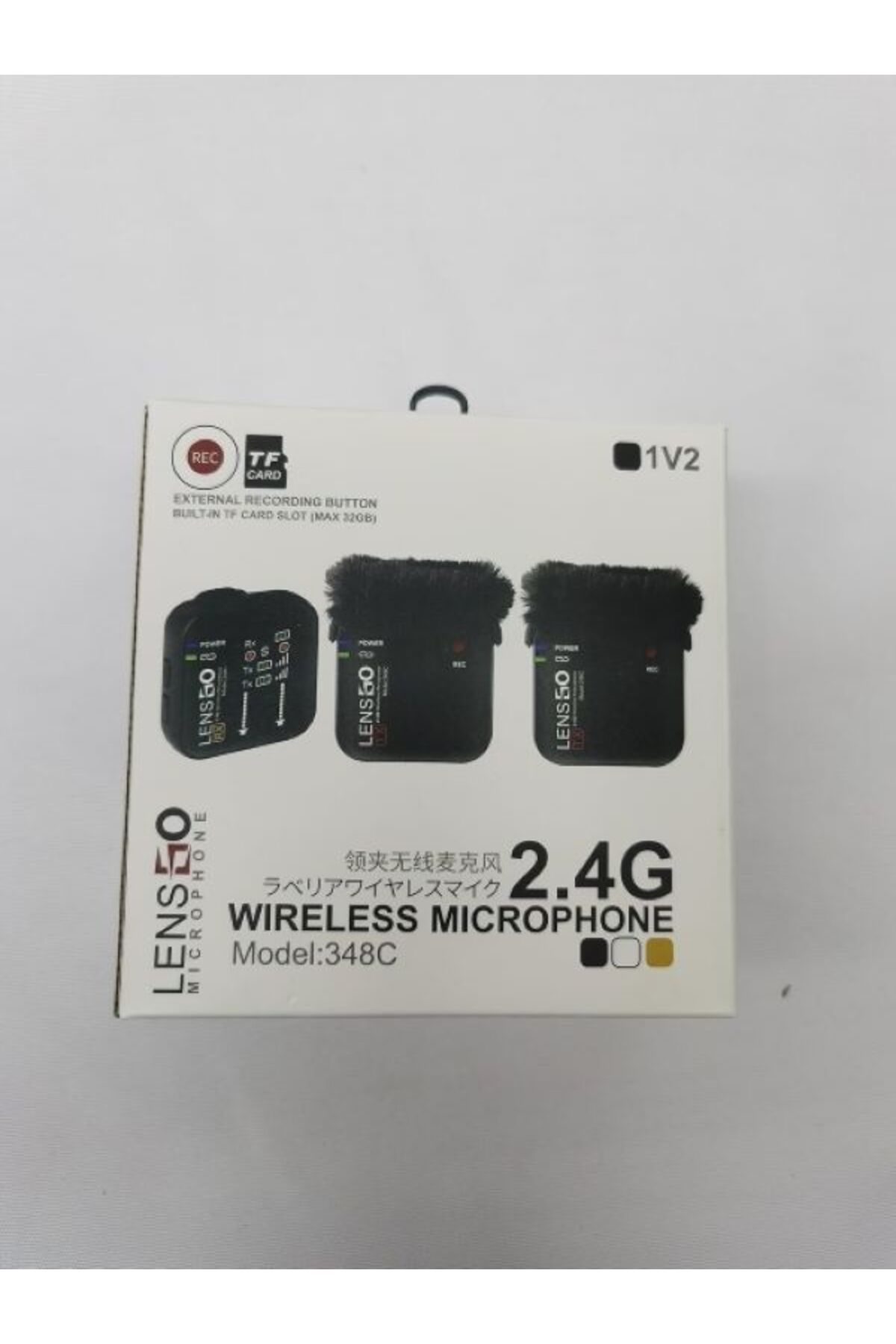 Lensgo 348C Siyah 1V2 Kablosuz İkili Mikrofon Seti