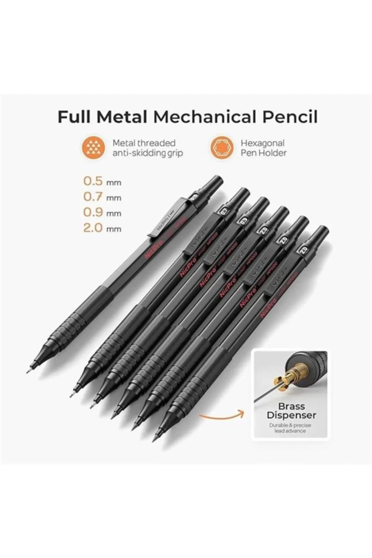 35 adet metal basmalı kurşun kalem seti, kılıflı, sanatsal versatil kalem 0,5, 0,7, 0,9 mm ve