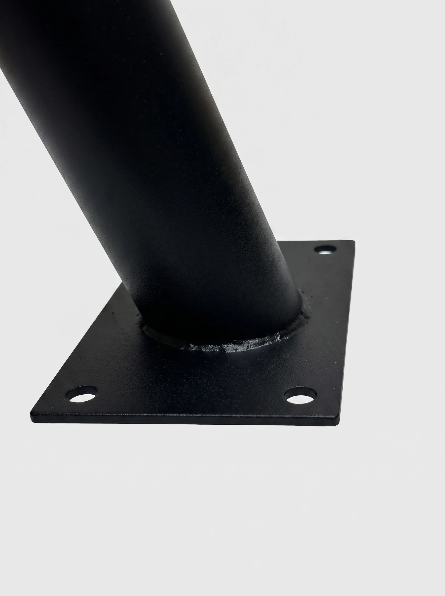 35 cm Siyah Metal Dış Mekan Sokak Armatürü Montaj Konsolu 4 cm Boru 10x6 cm Tabanlı