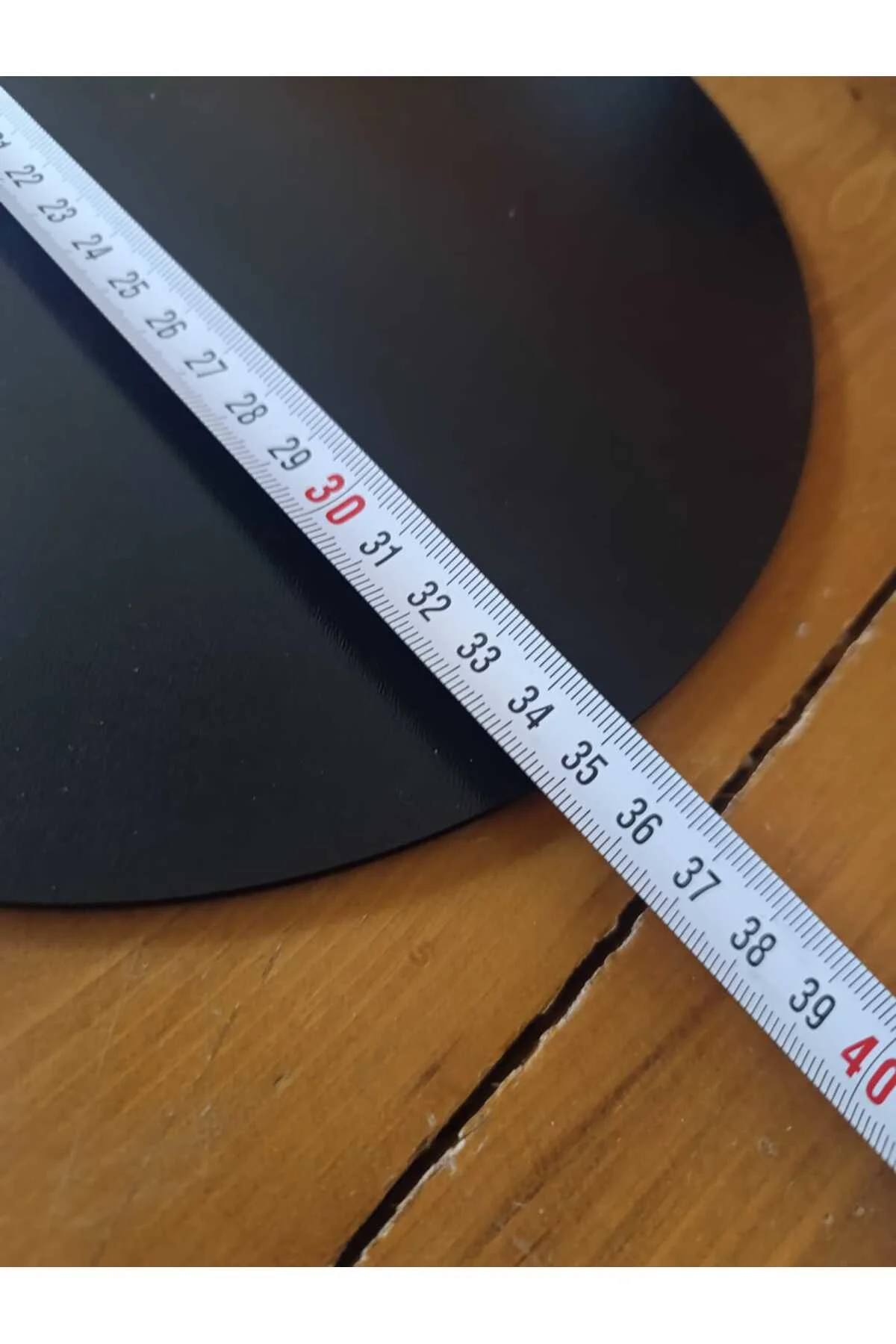 35 Cm Yuvarlak Siyah Çok Amaçlı Dekoratif MDF Panel ve Pasta Altl