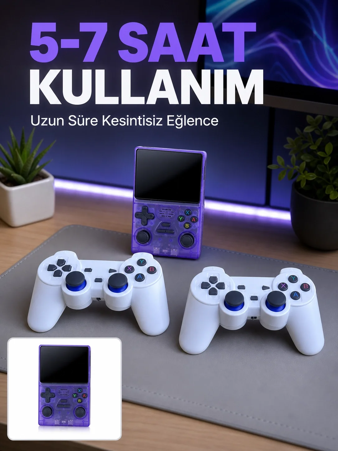 3.5 İnç IPS Ekranlı Çift Kablosuz Kollu Taşınabilir Retro Oyun Konsolu Fiyatı, Yorumları ve Özellikleri