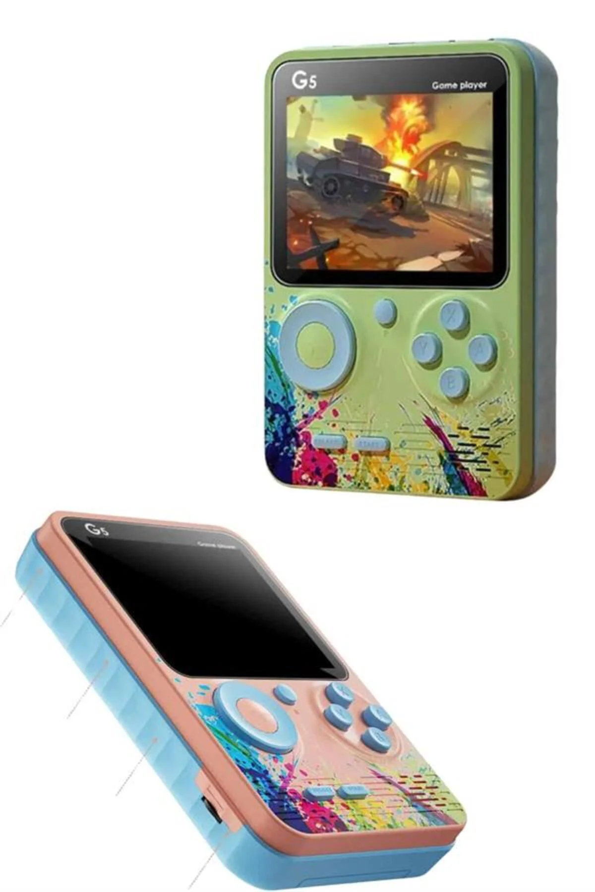 3.5 İnç Klasik Retro LCD Ekran 500 Oyunlu Oyun Konsolu Taşınabili