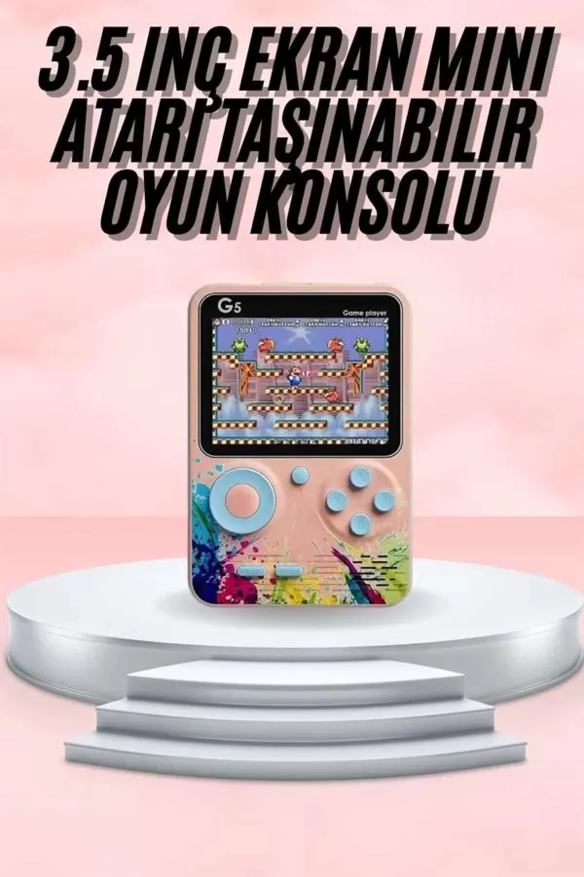 3.5 İnç Klasik Retro LCD Ekran 500 Oyunlu Oyun Konsolu Taşınabili