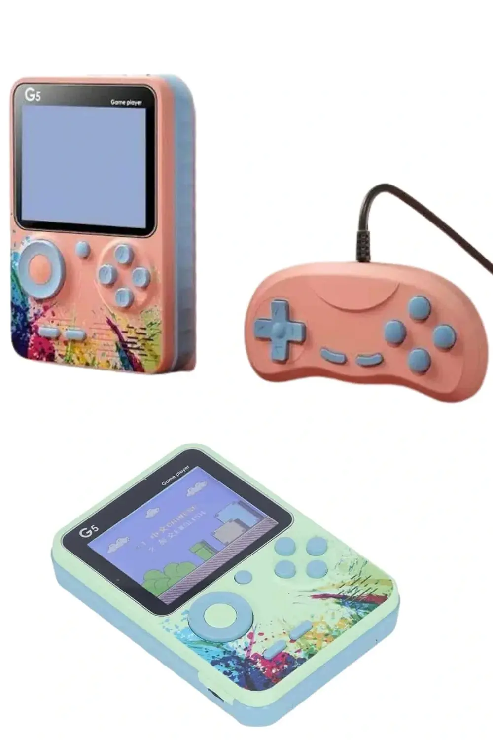 3.5 İnç Klasik Retro LCD Ekran 500 Oyunlu Oyun Konsolu Taşınabili