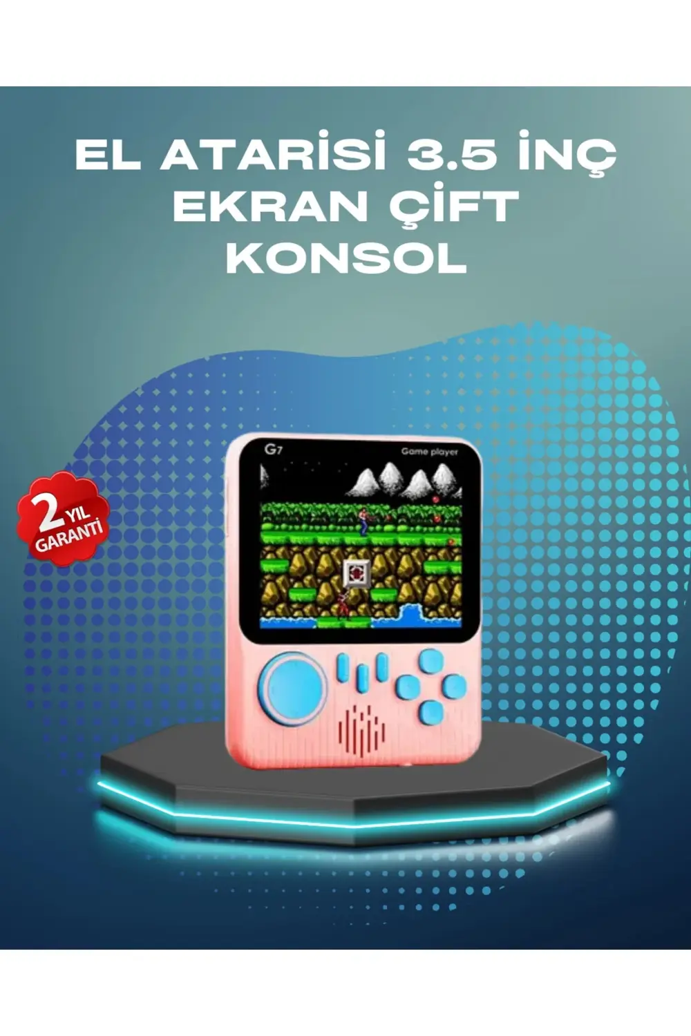 3.5 İnç LCD Ekranlı 666 Oyunlu Taşınabilir Retro Oyun Konsolu