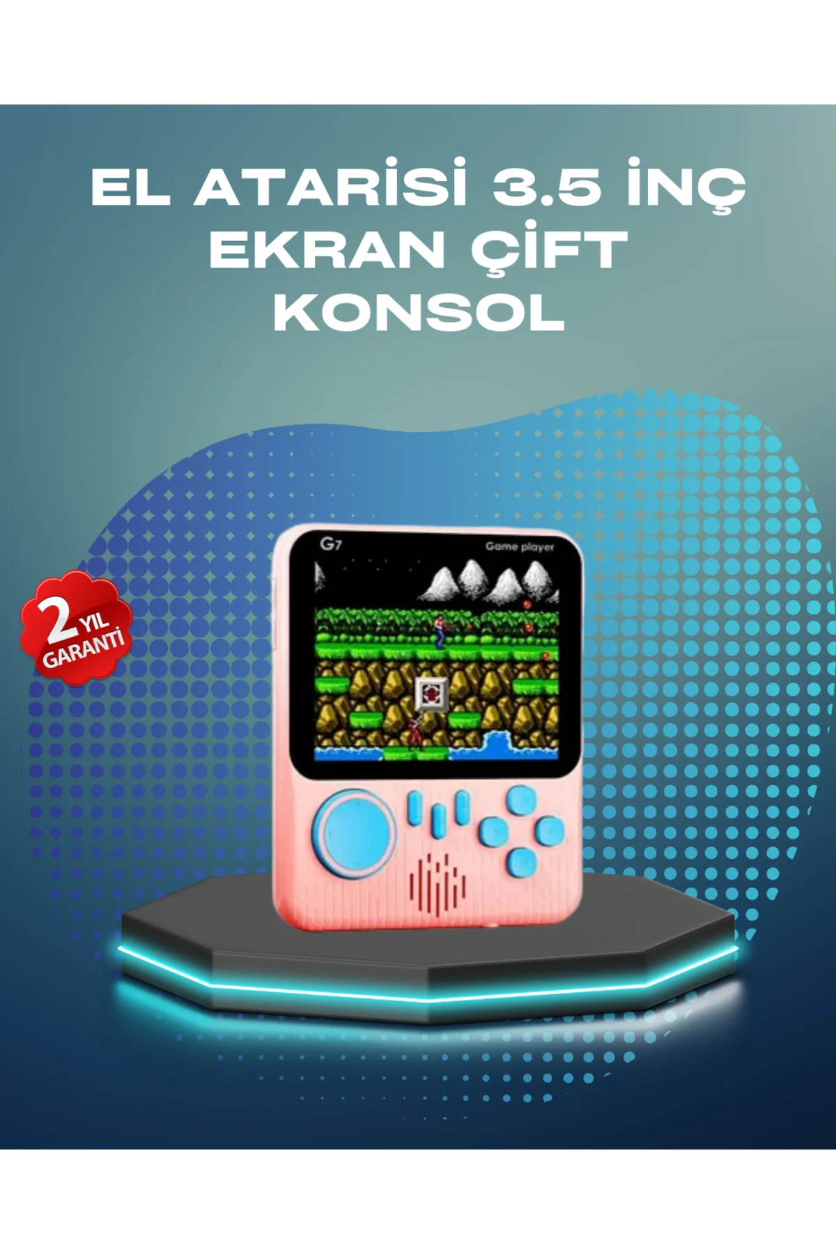 3.5 İnç LCD Ekranlı 666 Oyunlu Taşınabilir Retro Oyun Konsolu