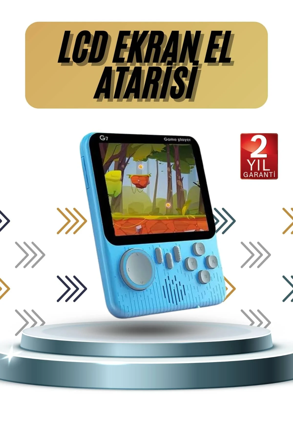 3.5 İnç Mini Atari Taşınabilir Oyun Konsolu 666 Adet Retro Oyun -
