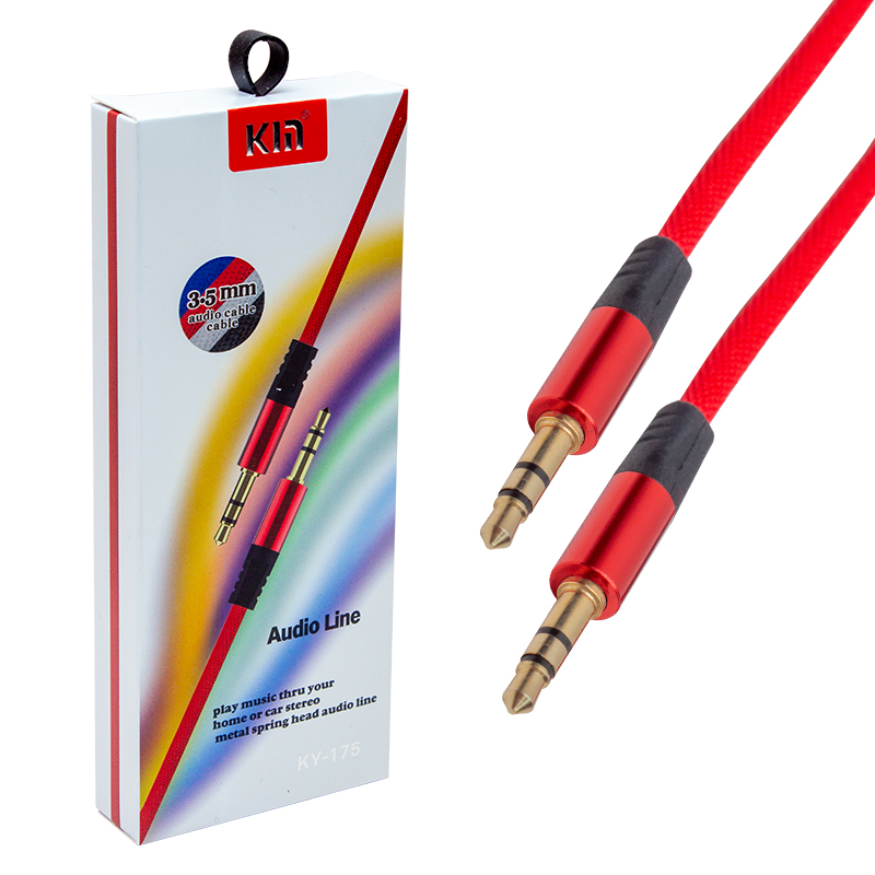 3.5 MM 1.2 METRE ERKEK/ERKEK KIRMIZI STEREO AUX KABLO (4741)