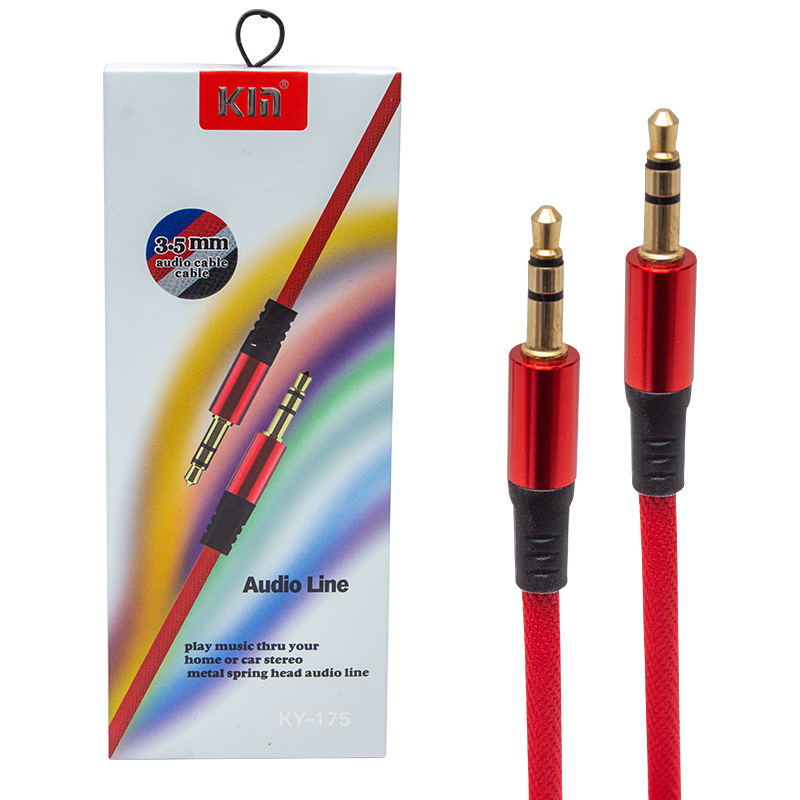 3.5 MM 1.2 METRE ERKEK/ERKEK KIRMIZI STEREO AUX KABLO (4741)