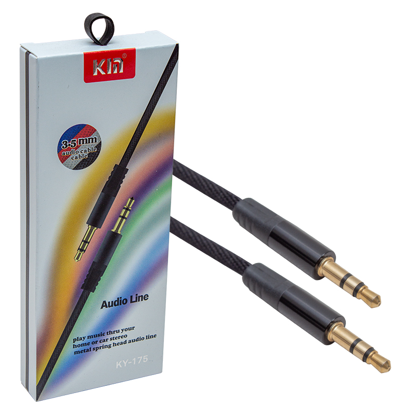 3.5 MM ERKEK/ERKEK SİYAH STEREO AUX 1.1 MT KUTULU KABLO (4741)