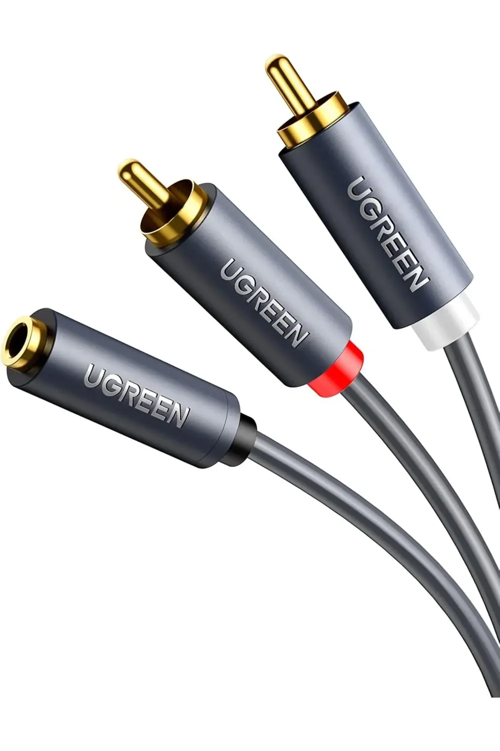 3.5 mm Jack Girişi Aux to 2 RCA Ses Aktarma Kablosu 1 Metre 91725