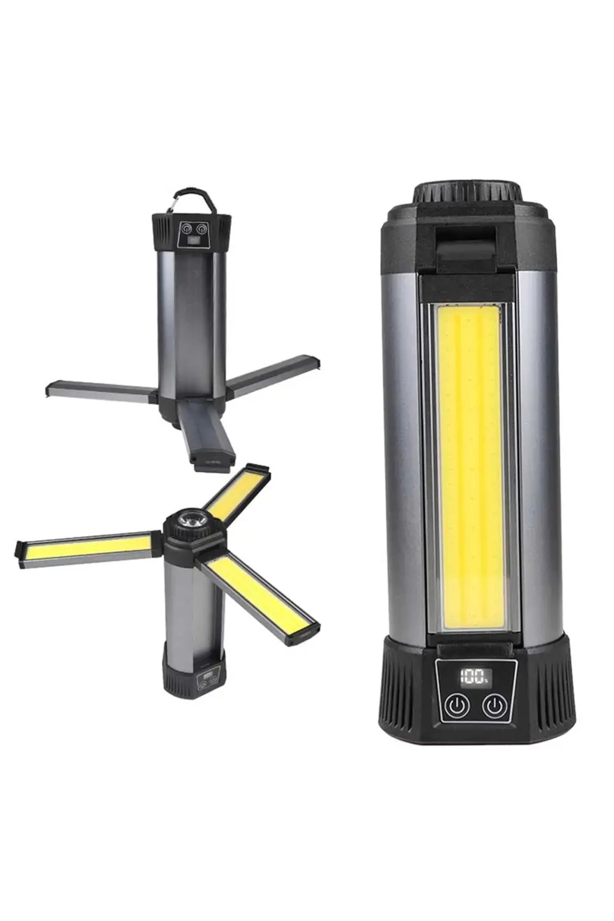 35 WATT USB - TYPE-C GİRİŞLİ P50 VE COB LEDLİ 3 KANATLI KOLLU ÇALIŞMA LAMBASI (4172)