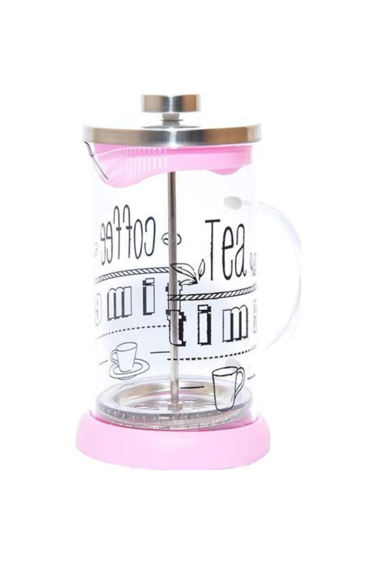 Yitian 350 Ml. French Press Bitki Çayı Demliği Pembe