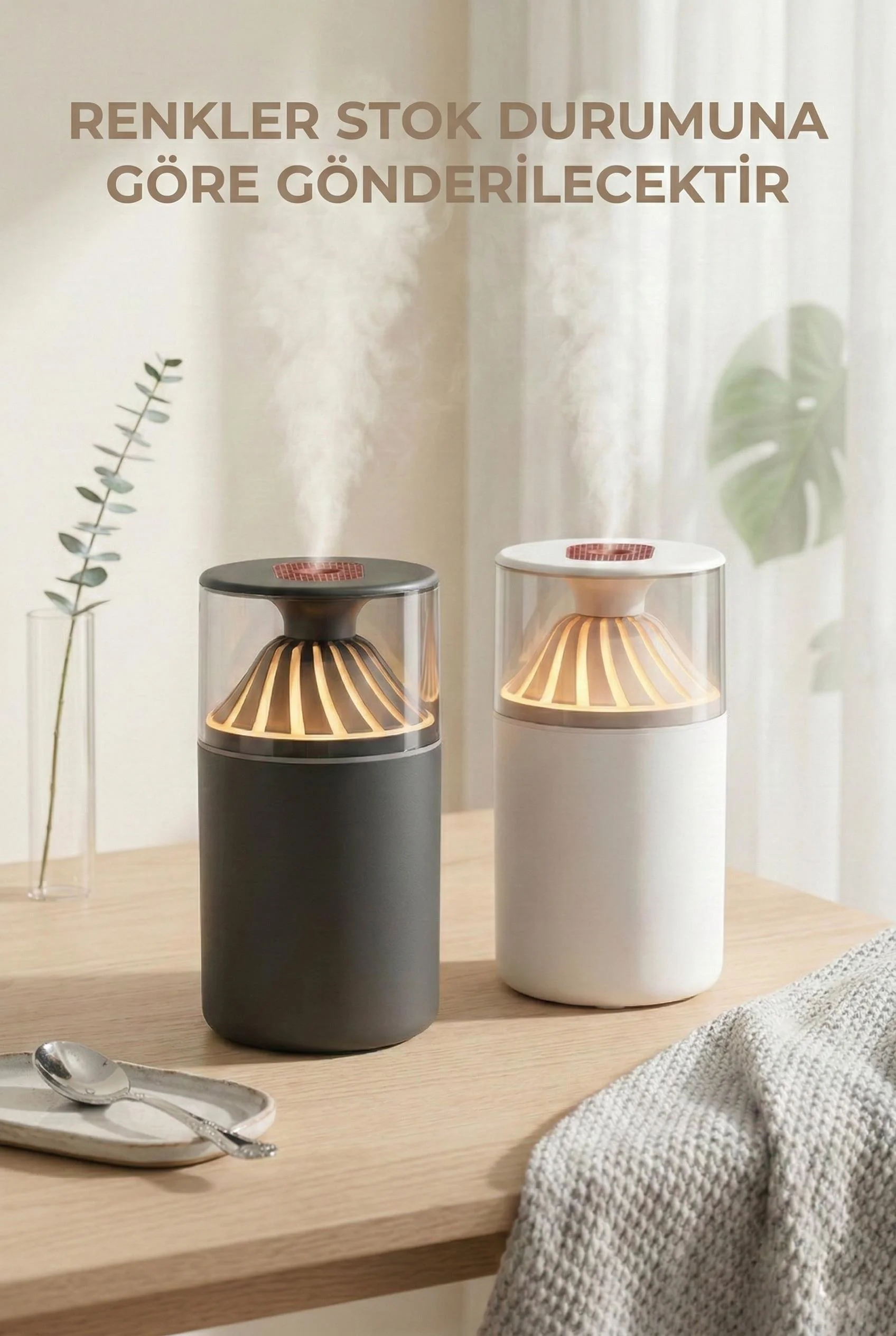 350 ml LED Işıklı Hava Nemlendirici & Oda Kokusu Difüzörü – Ultra Sessiz Nemlendirme