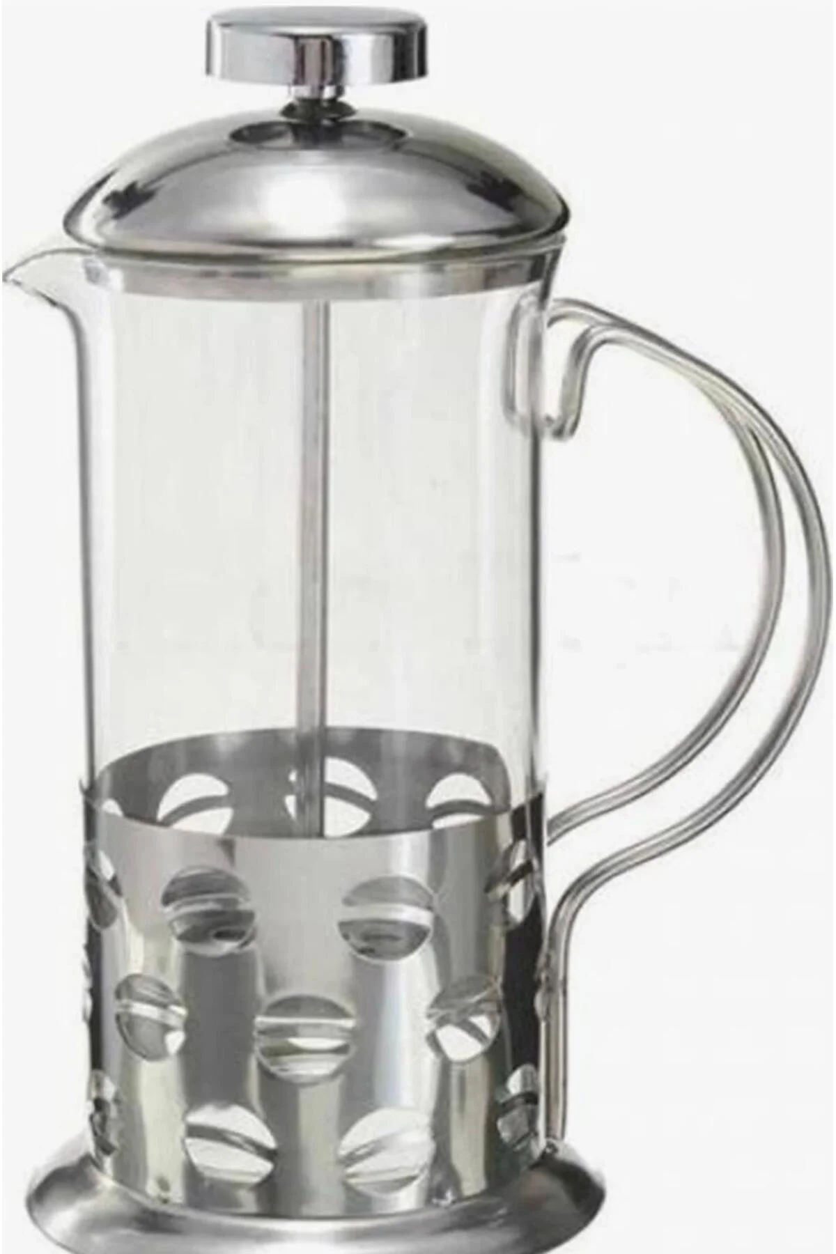 350 ml Metal Kulplu French Press Filtre Kahve Bitki Çayı Ihlamur 
