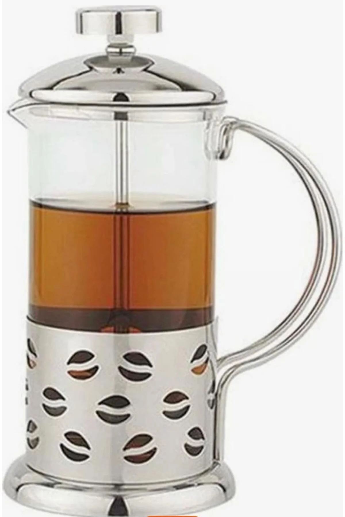 350 ml Metal Kulplu French Press Filtre Kahve Bitki Çayı Ihlamur 