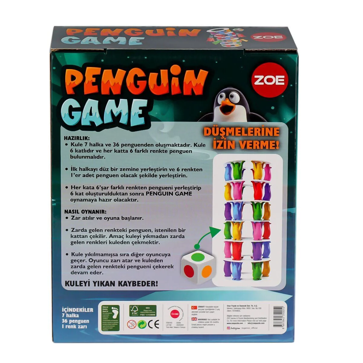 35005 Zoe Penguin Tower Denge Oyunu Fiyatı, Yorumları ve Özellikleri