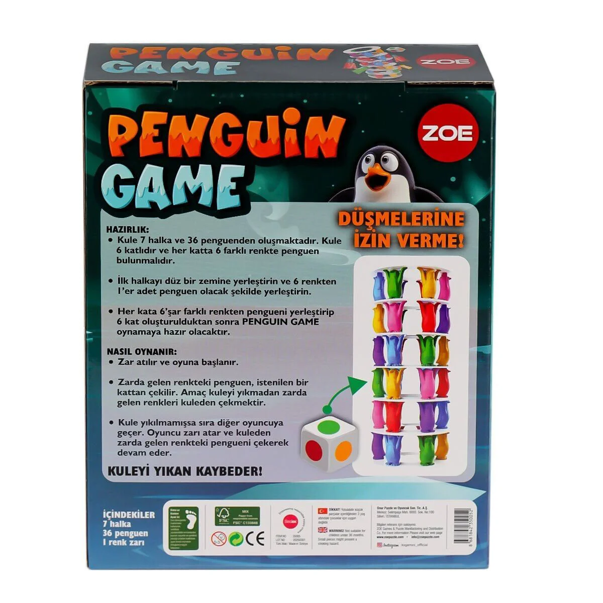 35005 Zoe Penguin Tower Denge Oyunu 35005 Zoe Penguin Tower Denge Oyunu