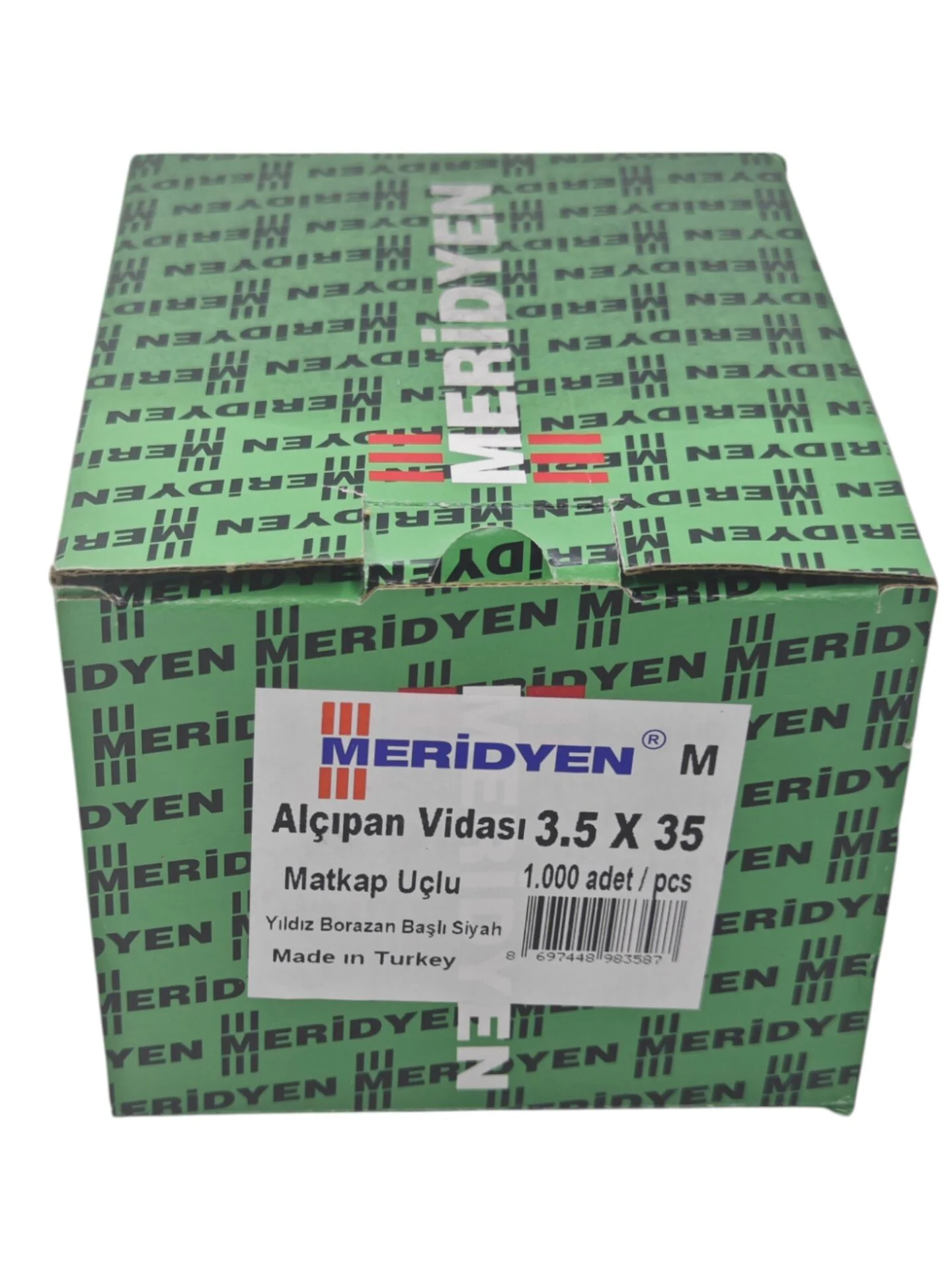 3535   Meridyen 3.5*35mm Sivri Uçlu Alçıpan Vidası 1000li - Yıldız Borazan Başlı