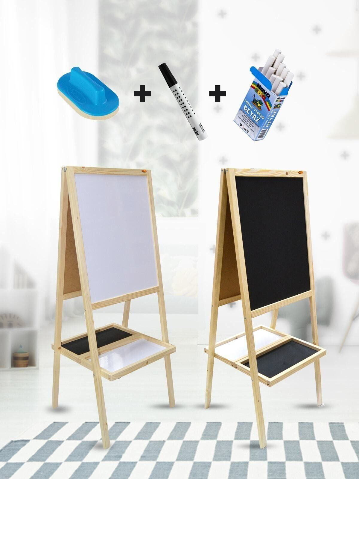 Panda Ahşap Ayaklı Çift Taraflı Sepetli Öğrenci Tipi 40x55 Yazı T