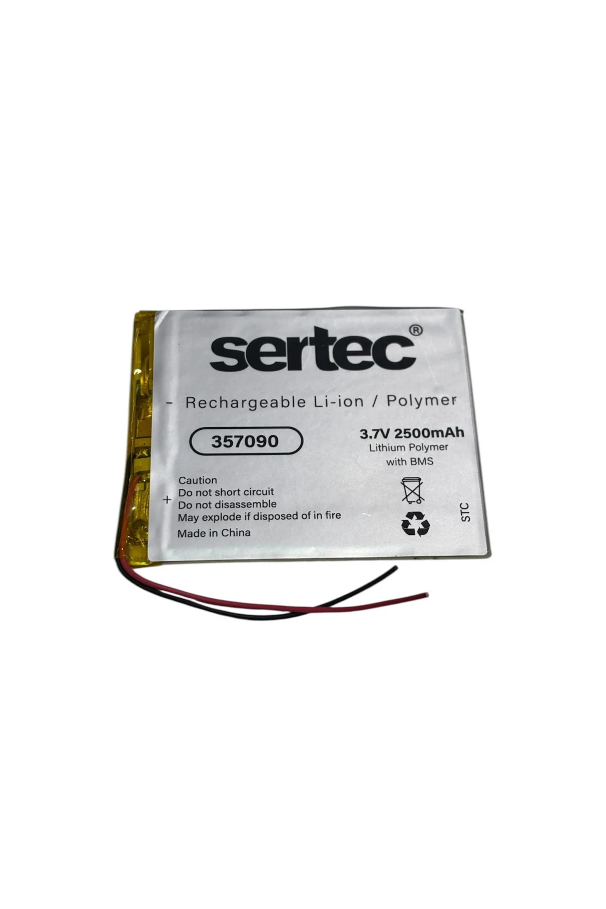 357090 3.7V 2500 Mah Li-Polymer Pil (Devreli/1.5A) 357090 3.7V 2500 Mah Li-Polymer Pil (Devreli/1.5A)