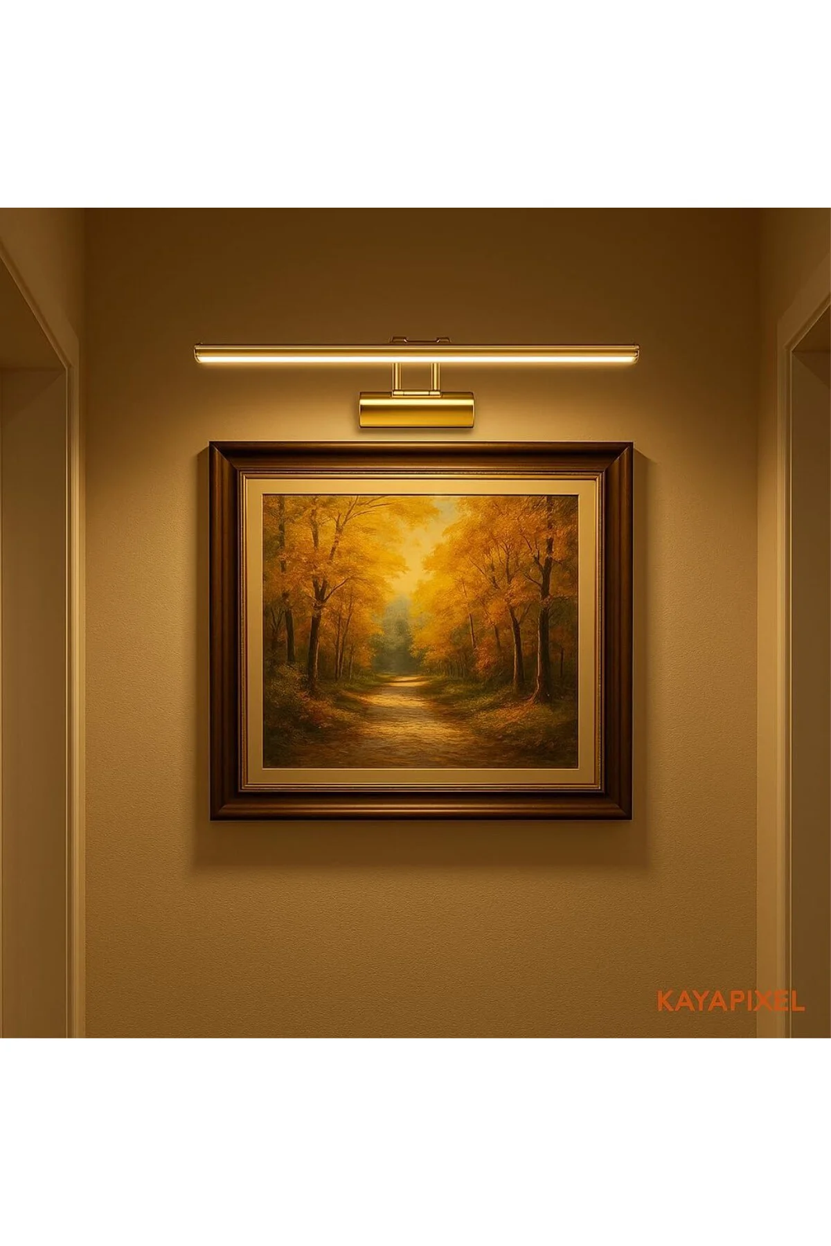 35cm LED Aplik Gold Kasa | 3200K Gün Işığı | IP20 Koruma | Ayna, 