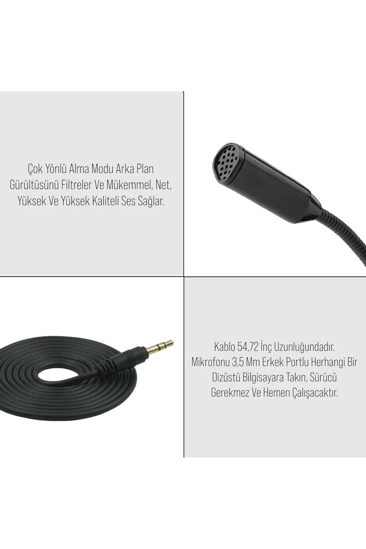 3,5mm Aux Girişli PC Tablet Mikrofonu (MC-6)