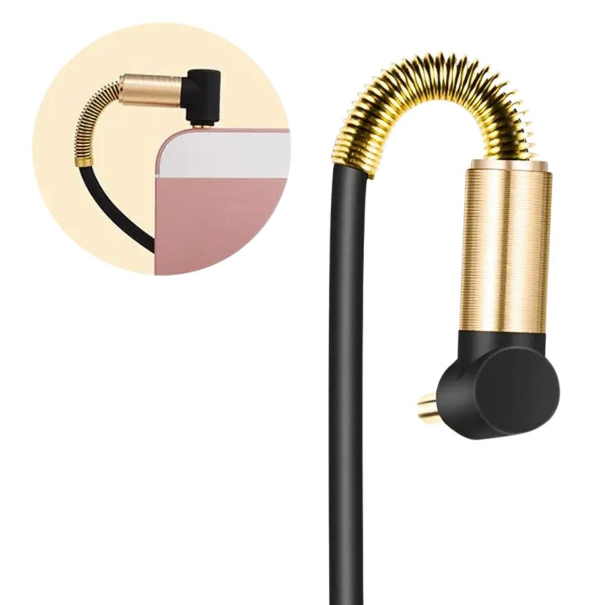 3.5mm AUX Kablosu Jak Erkek Erkek L Tipi 1 Metre Ses Aktarım Kabl