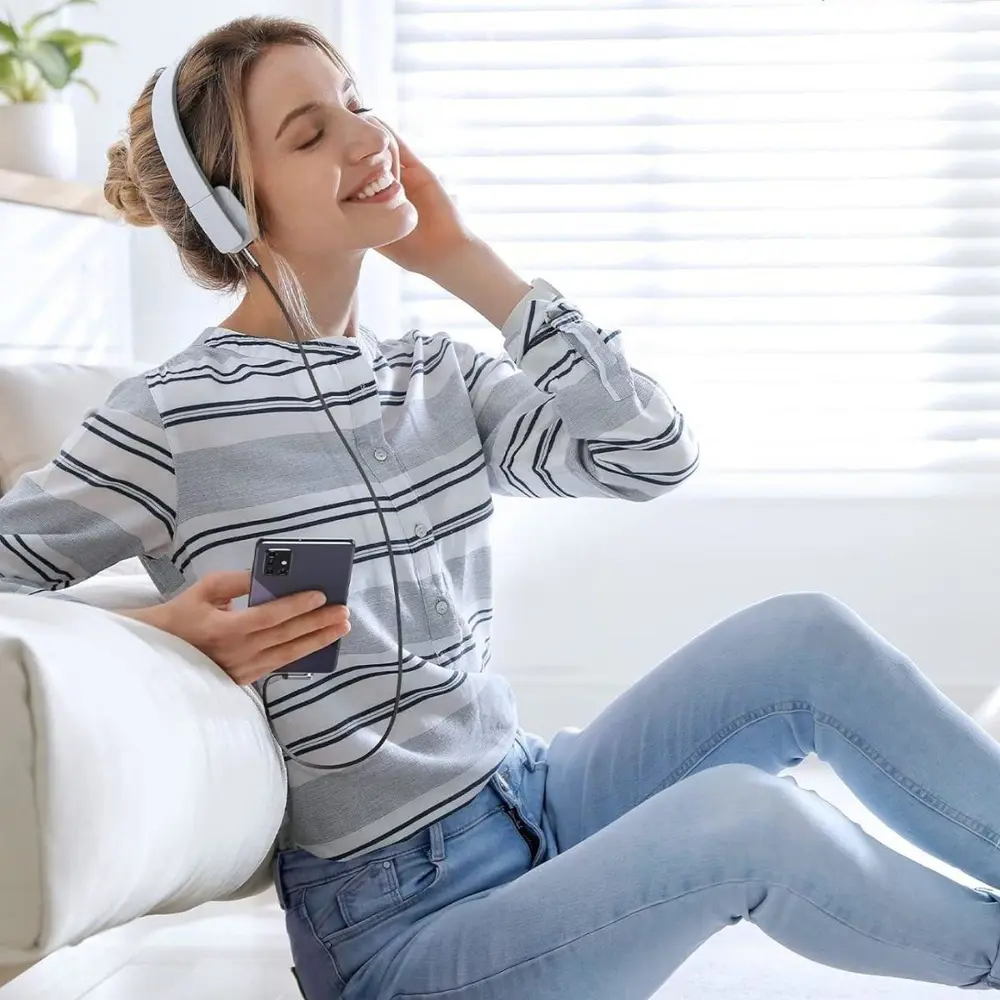 3.5mm AUX Kablosu Jak Erkek Erkek L Tipi 1 Metre Ses Aktarım Kabl