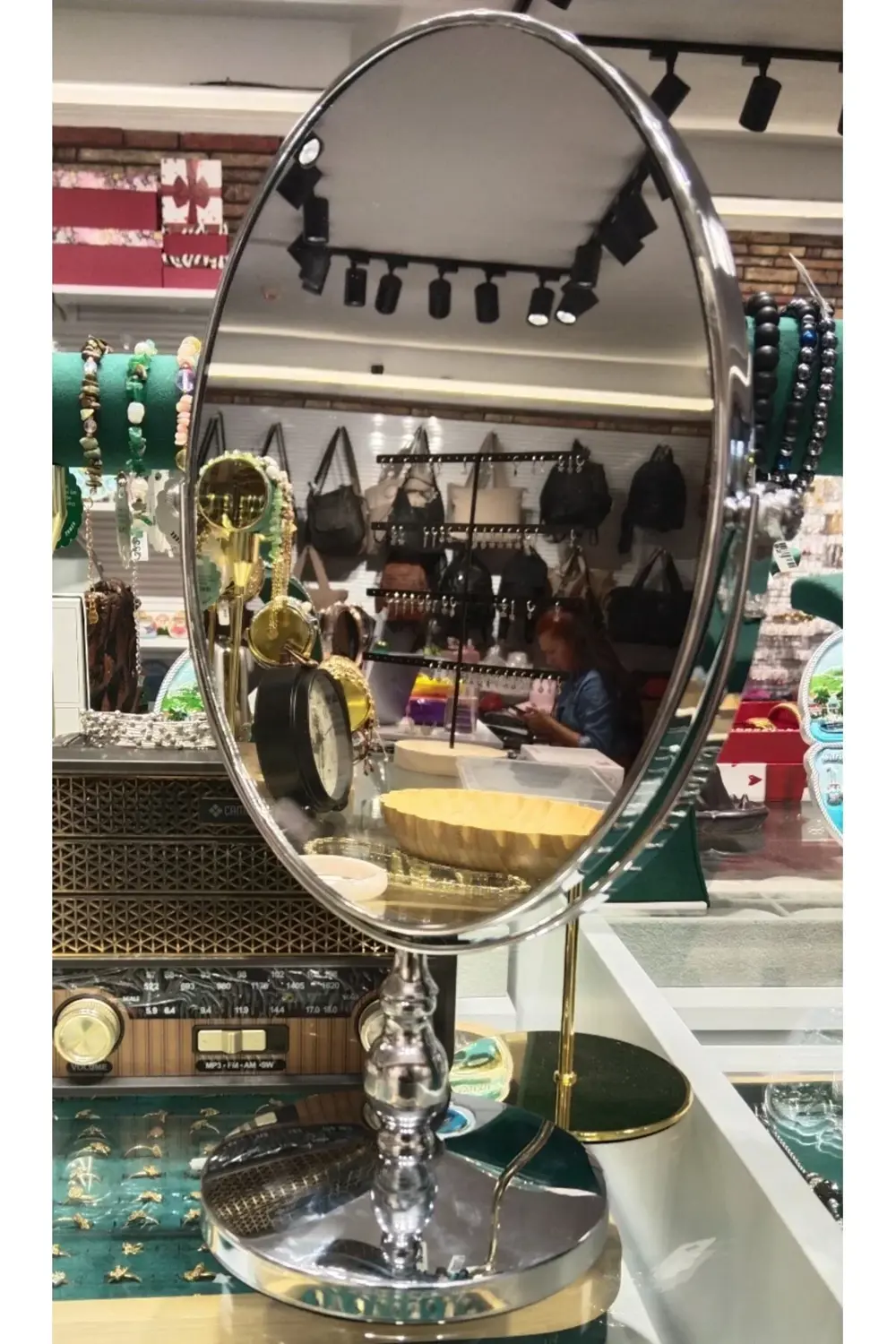 35x22 Lüks Figürlü Gösterişli Dekoratif Çift Boyutlu Ayna