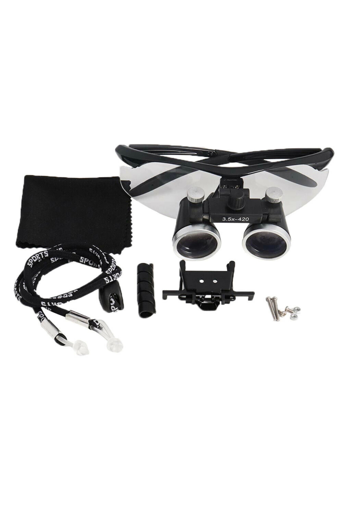 Çerçici 3.5X420mm Diş Cerrahi Gözlük Lens Büyüteç,Taşıma Çantalı