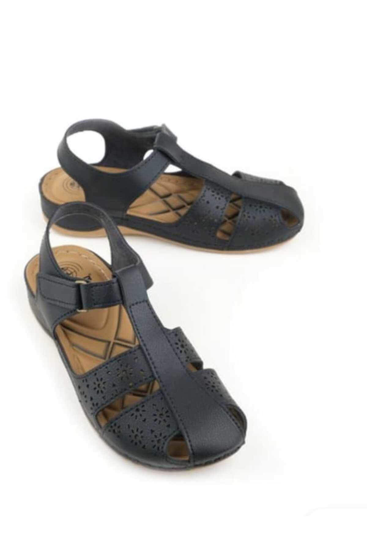 Monalisa Home 36 Numara Lüks Siyah Renk Yumuşak Taban Sandalet