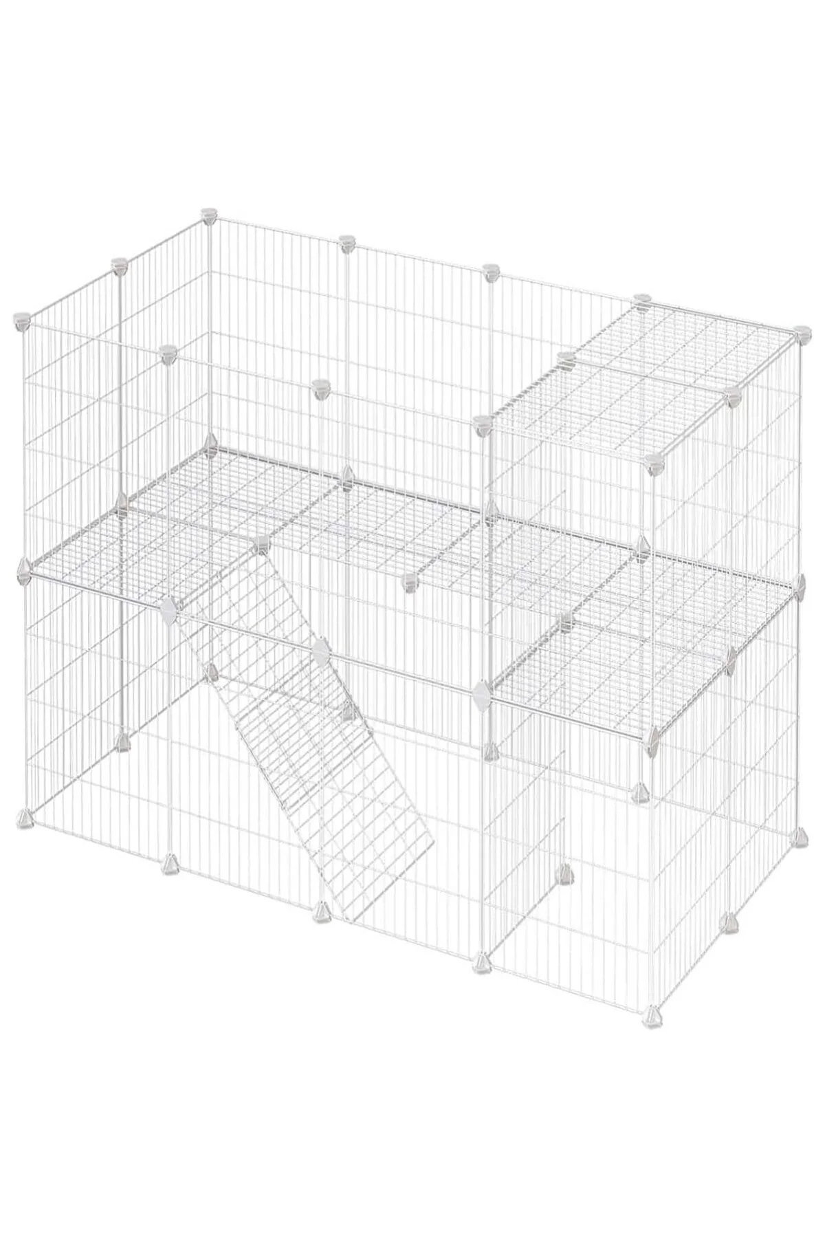 36 Panel Beyaz Renk Evcil Küçük Hayvan Kedi Köpek Kuş Evi Kafesi 