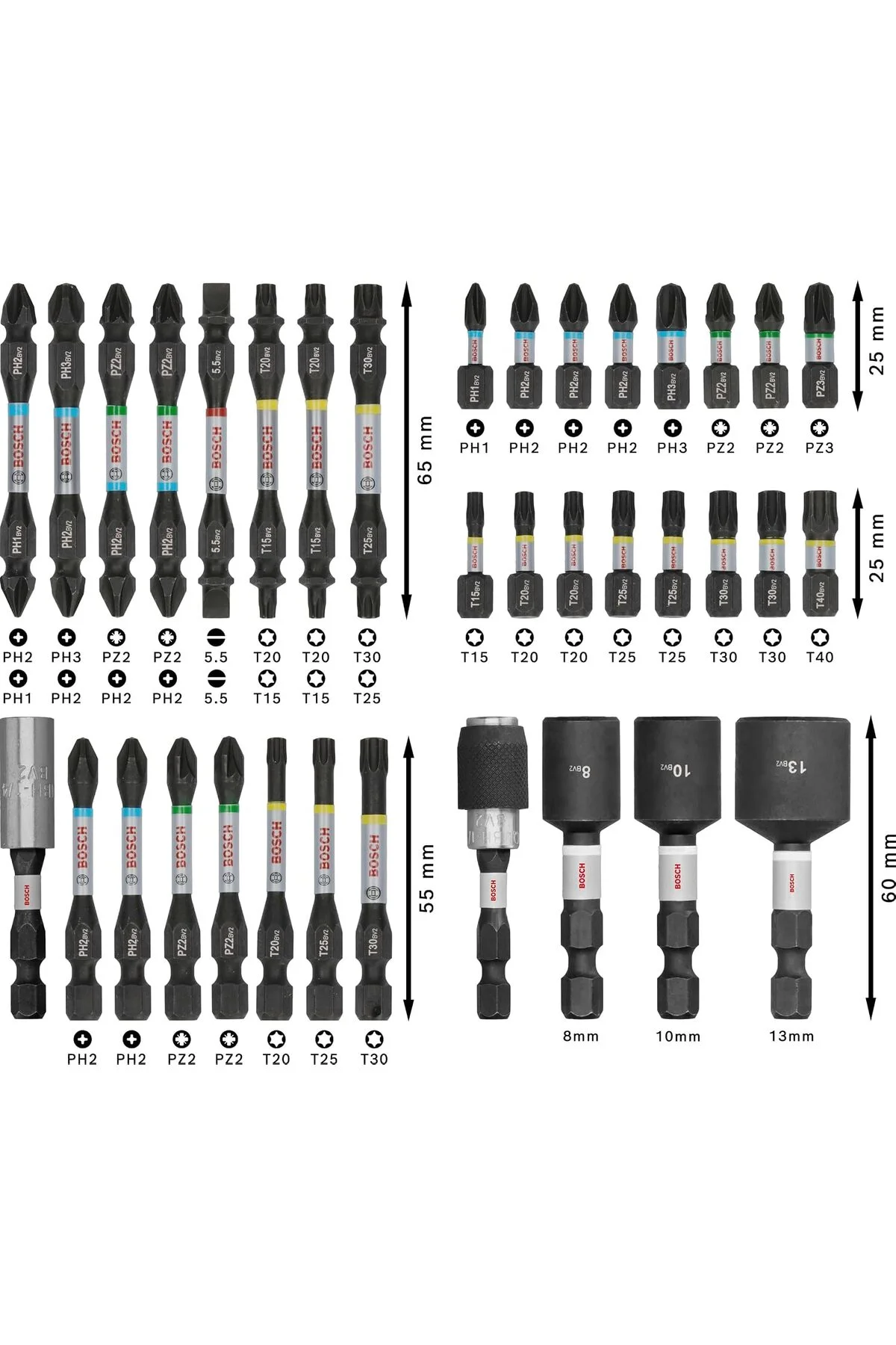 36 x PRO Impact tornavida ucu seti, 36 parça 36 x PRO Impact tornavida ucu seti, 36 parça - Görsel 3