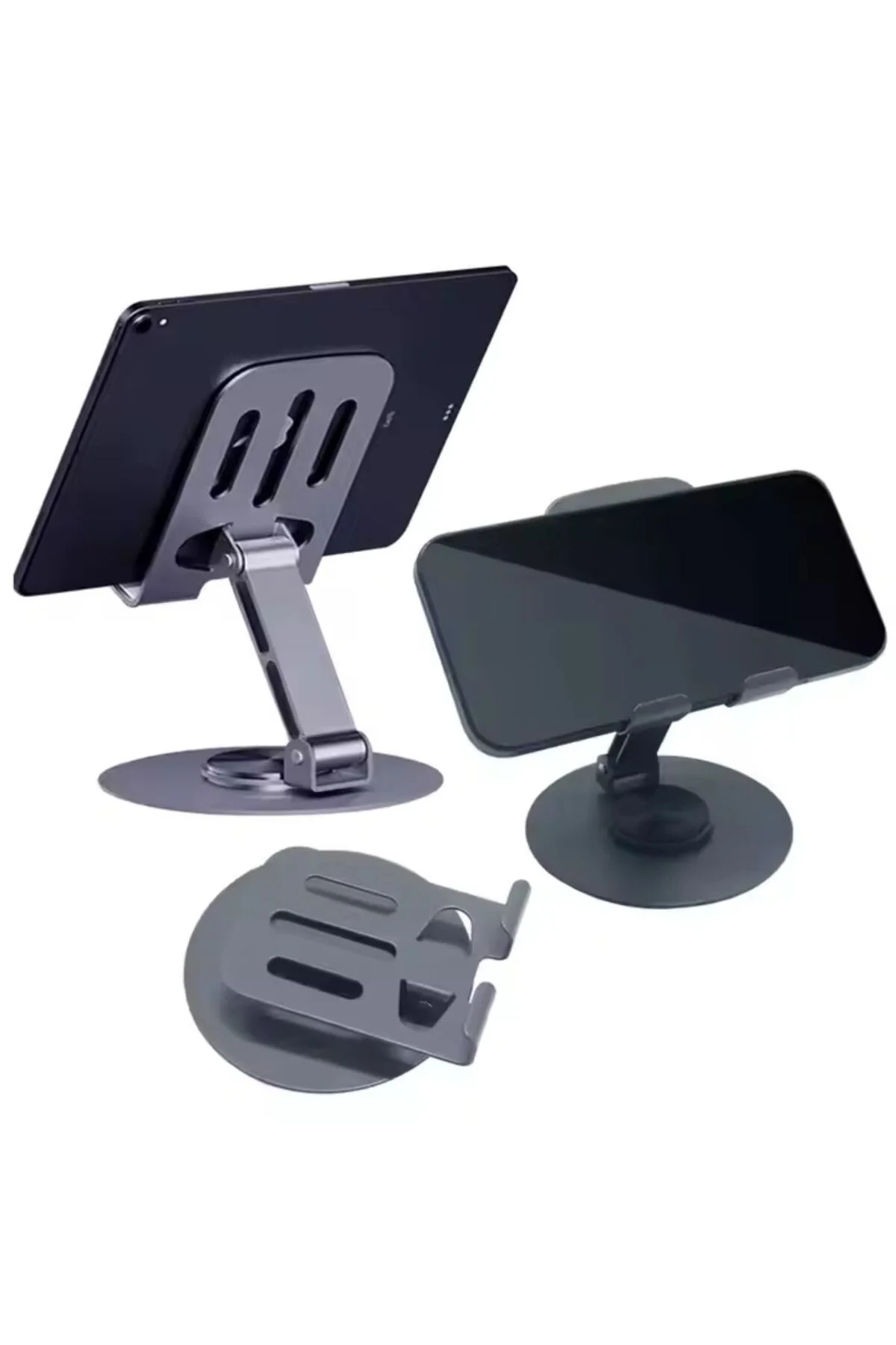 360° Ayarlanabilir Katlanır Taşınır Masaüstü Metal Telefon Tutucu 360° Ayarlanabilir Katlanır Taşınır Masaüstü Metal Telefon Tutucu
