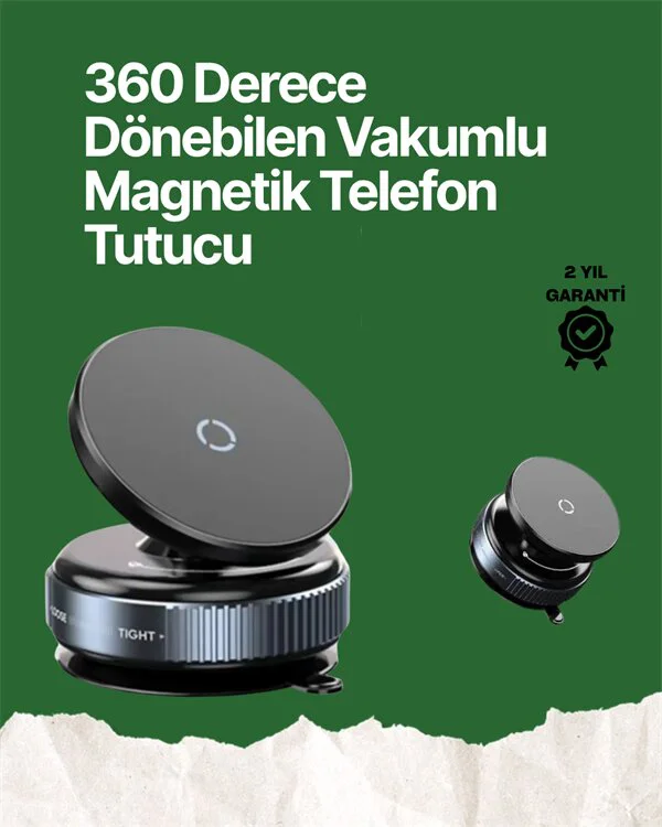 360° Ayarlanabilir Manyetik Araç Telefon Tutucu - 4.7 İnç ve Üzeri Akıllı Telefonlar İçin Kompakt ve Pratik Tasarım