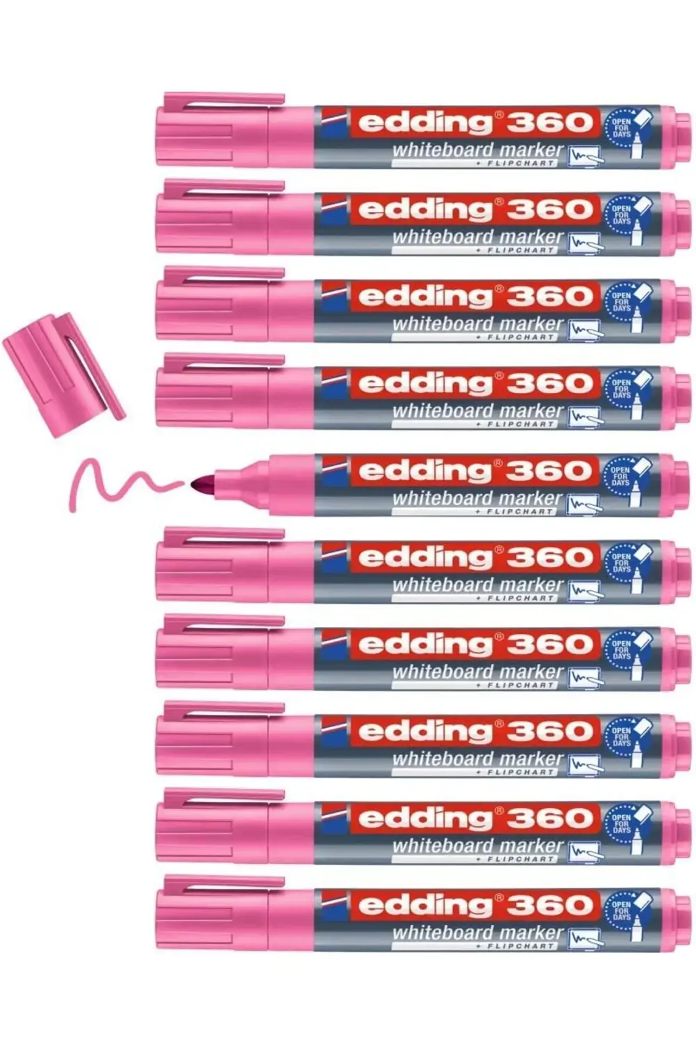 360 beyaz yazı tahtası kalemi pembe - 10 kalem 1178227