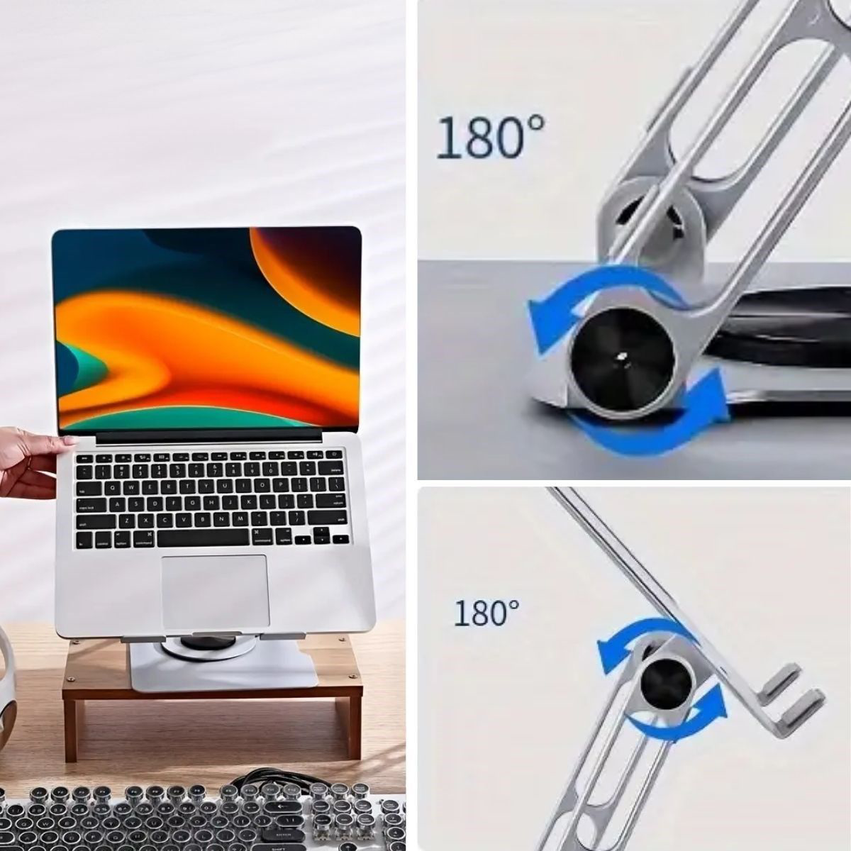 360 Derece Dönebilen Hava Aldıran Laptop Standı 360 Derece Dönebilen Hava Aldıran Laptop Standı