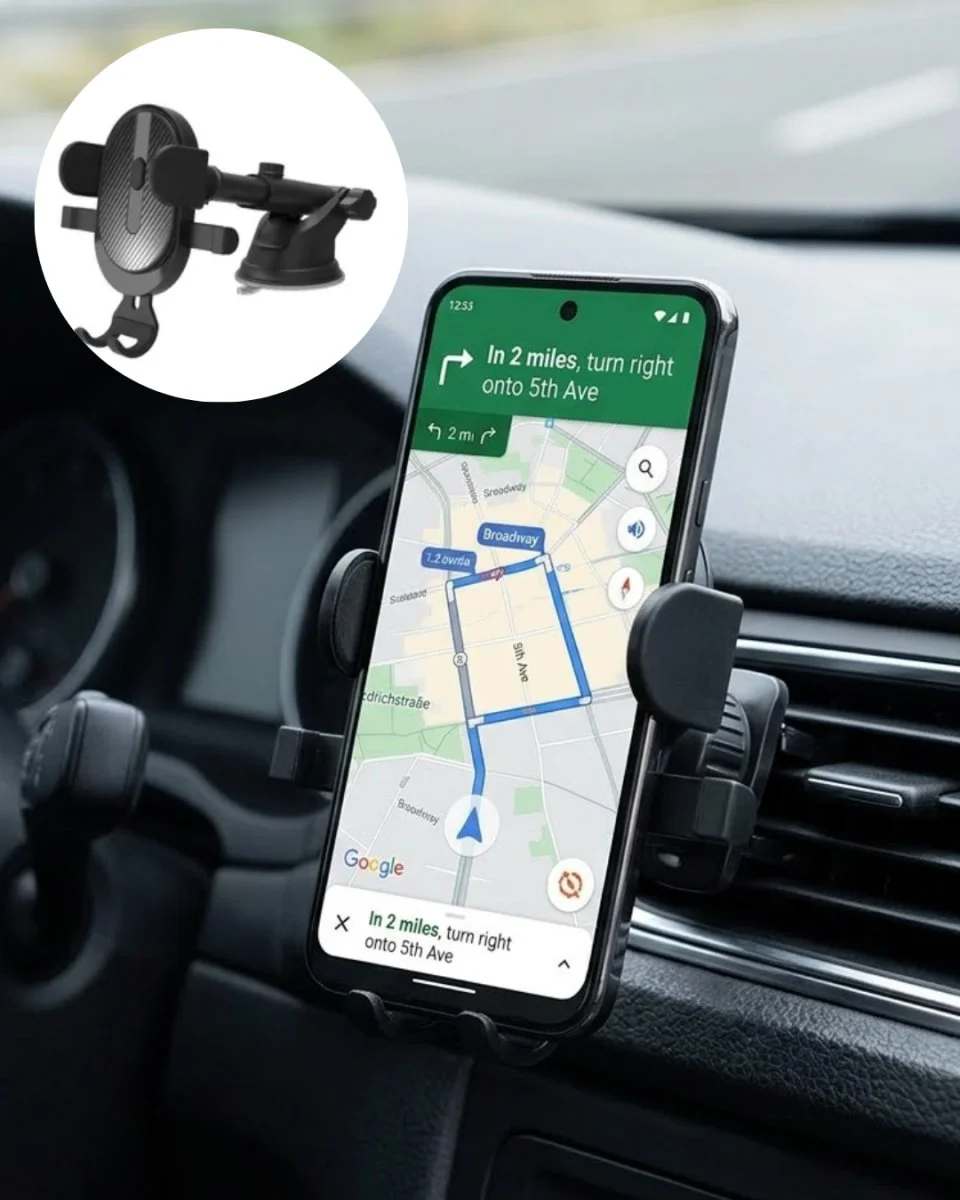 360 Derece Dönebilen Havalandırma Izgarası Telefon Tutucu - Sürüşte Güvenlik ve Pratiklik