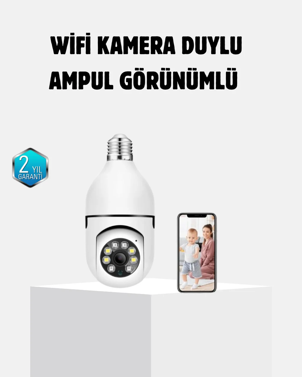 360 Derece Dönebilen Akıllı Duylu Kamera Ptz, Uzaktan Kontrol, Hareket Algılama - Lisinya