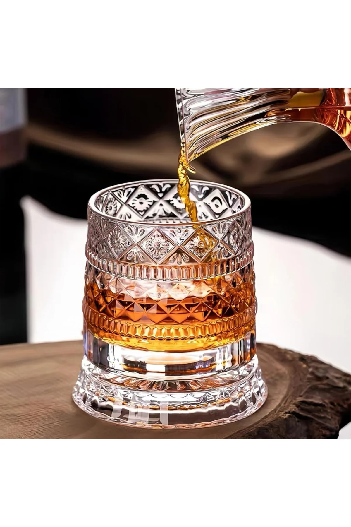 360 Derece Dönen Bardak - 280 ml - Kristal Cam 360 Derece Dönen Bardak - 280 ml - Kristal Cam - Görsel 3