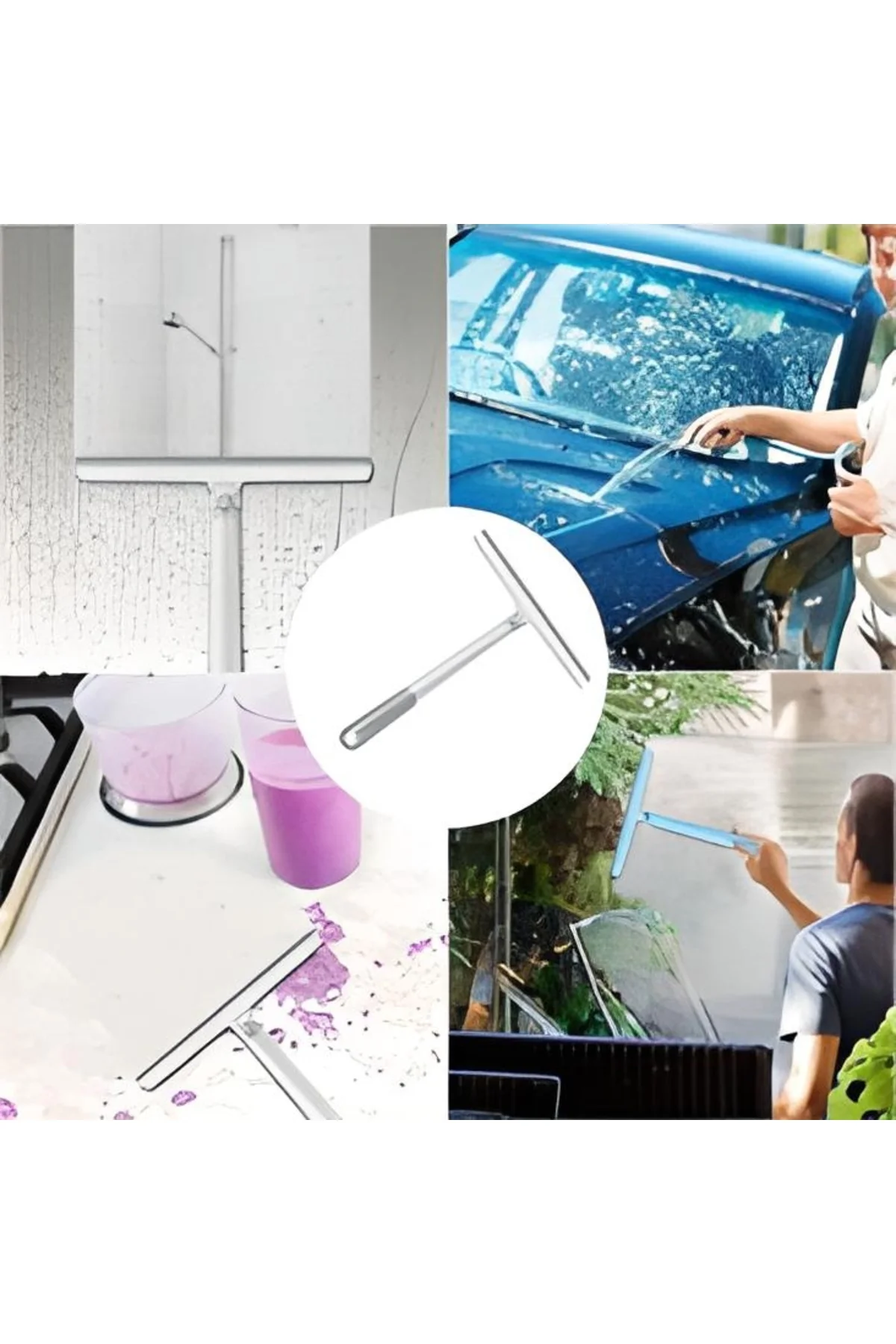 360 Derece Döner Başlıklı Cam Sil Çok Amaçlı Pratik Cam Ayna Faya