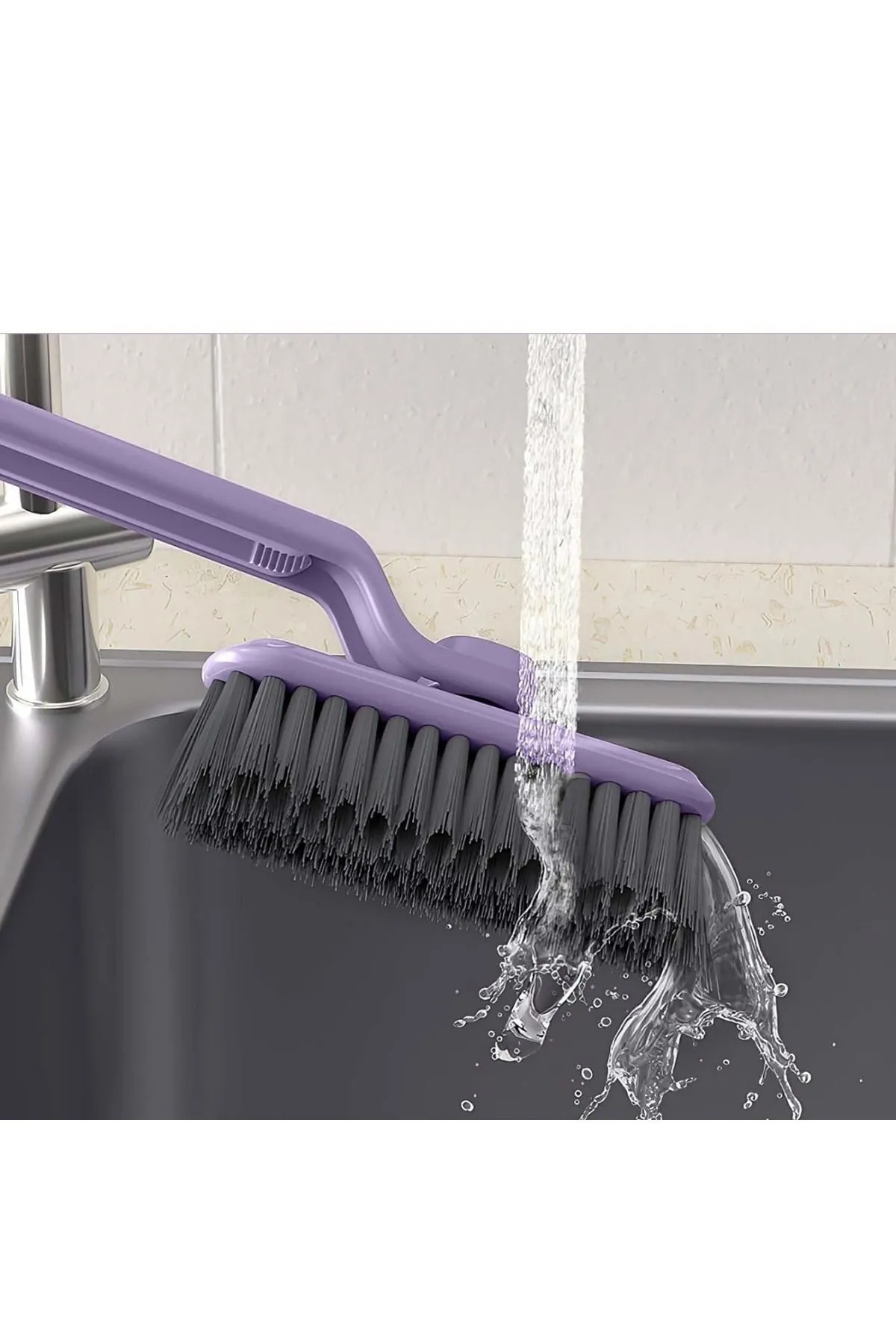 360 Derece Döner Başlıklı Temizlik Fırçası Cımbızlı Dar Alan Toz 