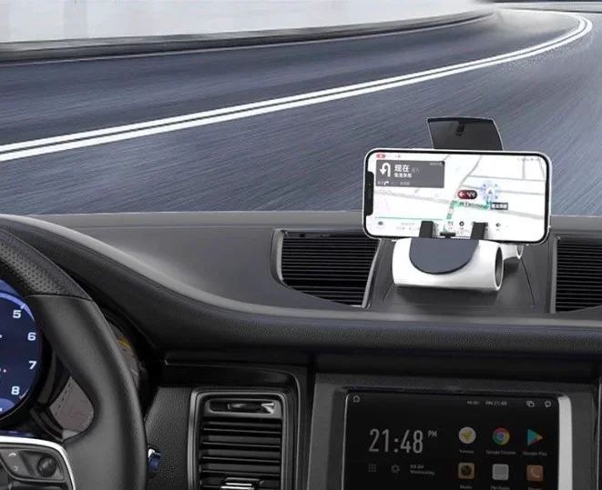 360 Derece Dönerli Araç İçi Telefon Tutucu Pratik Montajlı