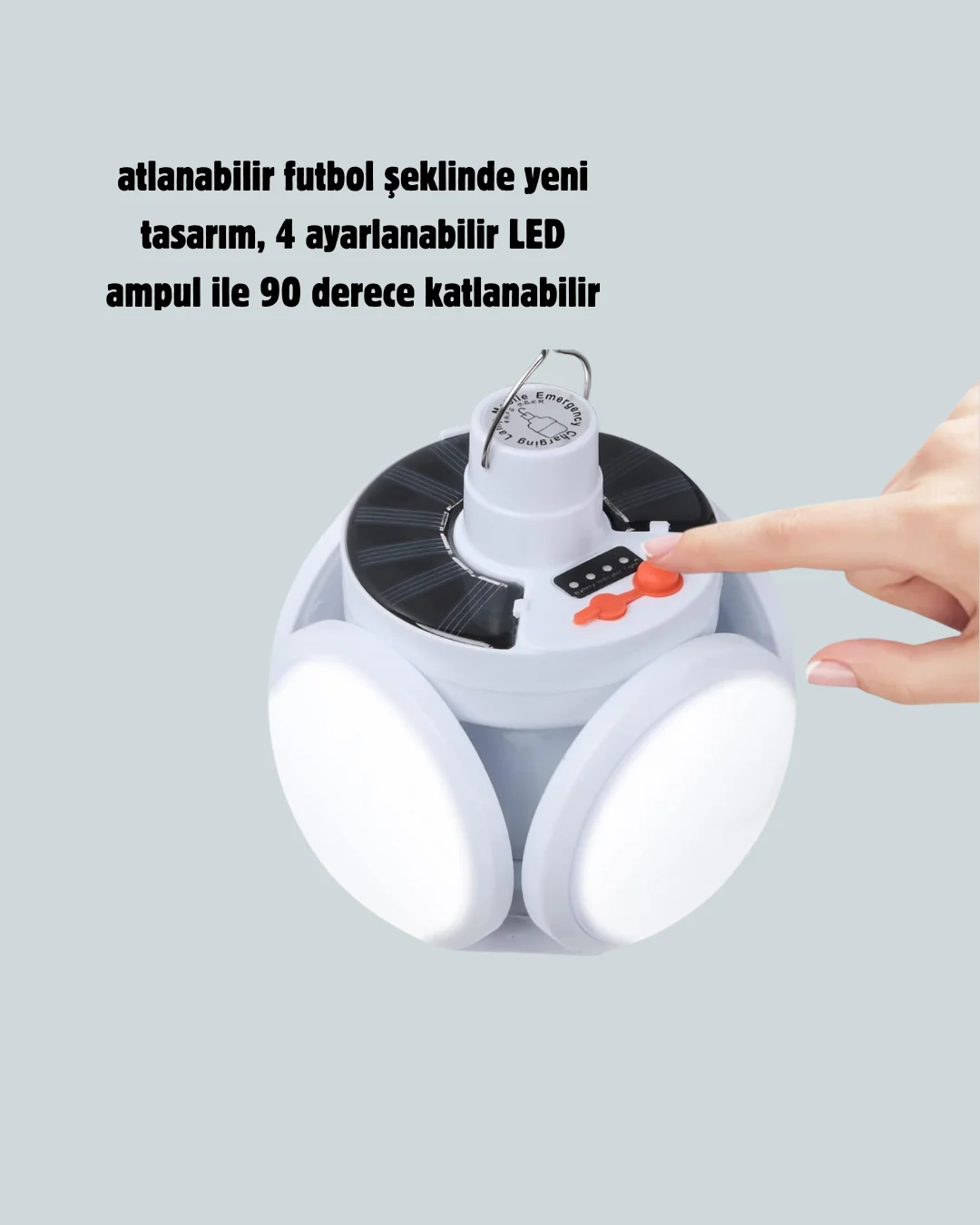 360 Derece Katlanabilir Solar LED Aydınlatma Çadır Lambası 360 Derece Katlanabilir Solar LED Aydınlatma Çadır Lambası