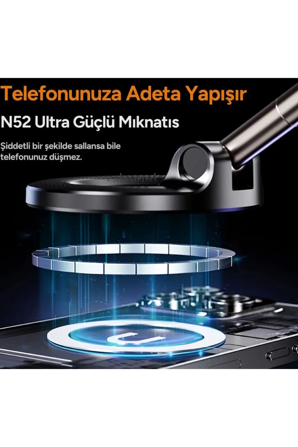 360 Dönebilen Ayarlanabilir Araç Içi Tutucu Kullanılabilen Vakuml